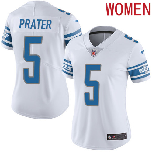2019 Women Detroit Lions 5 Prater white Nike Vapor Untouchable Limited NFL Jersey